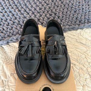 Dr. Martens Shiny Black Tassel Loafers